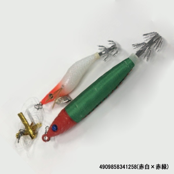 速攻イカメタル仕掛セット 20号(赤白×赤緑)